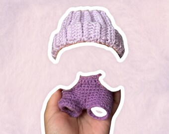Conjunto de mono morado para figuras coleccionables de 17 cm / Ropa para mini muñecas