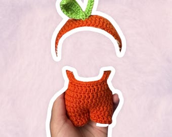 Carrot/Tomato Costume Set for 17 cm Collectible Figures | Mini Doll Clothes