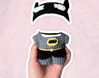 Conjunto de disfraz de Batman para figuras coleccionables de 17 cm / Ropa para mini muñecas