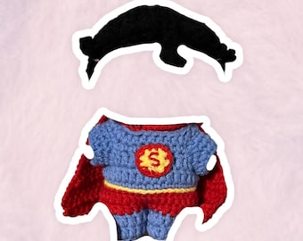 Superman Costume Set for 17 cm Collectible Figures | Mini Doll Clothes