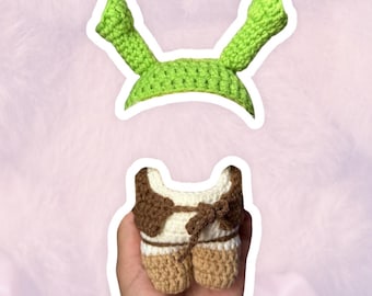 Shrek/Donkey Costume Set for 17 cm Collectible Figures | Mini Doll Clothes