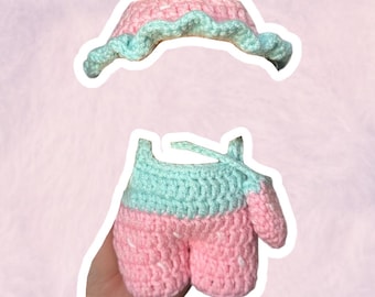 Conjunto de peto de fresas para figuras coleccionables de 17 cm / Ropa para mini muñecas
