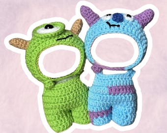 Mike/Sulley from Monsters Inc Costume Set for 17 cm Collectible Figures | Mini Doll Clothes