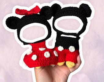 Minnie/Mickey Mouse Costume Set for 17 cm Collectible Figures | Mini Doll Clothes