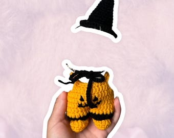 Conjunto de vestido y mono de calabaza de Halloween para figuras coleccionables de 17 cm o ropa para minimuñecas.
