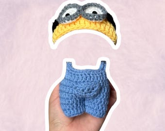 Conjunto de disfraz de Minion para figuras coleccionables de 17 cm / Ropa para mini muñecas