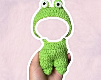 Disfraz de rana para figuras coleccionables de 17 cm / Ropa para minimuñecas