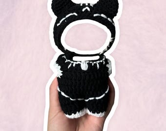 Disfraz de Pantera Negra para figuras coleccionables de 17 cm / Ropa para minimuñecas