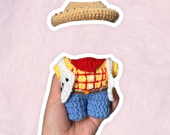 Woody from Toy Story Costume Set for 17 cm Collectible Figures | Mini Doll Clothes