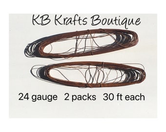 2 pks of 24 gauge Rusty Craft  Wire, 30 ft each