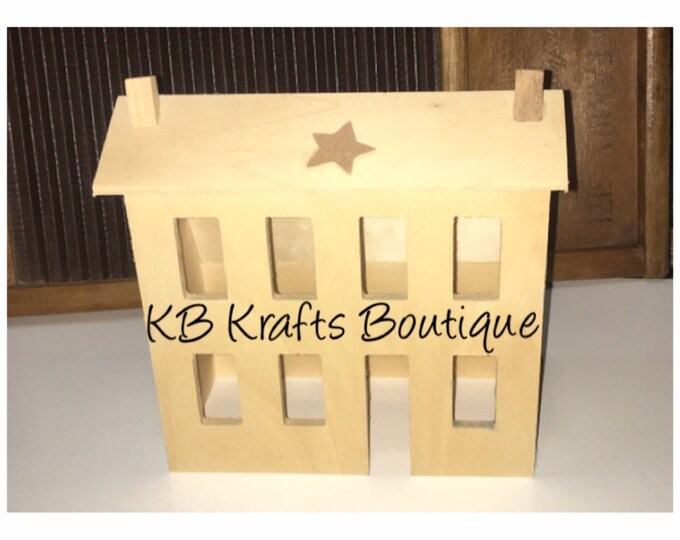 Unfinished Wood Primitive House Includes Listing of Multiple Etsy