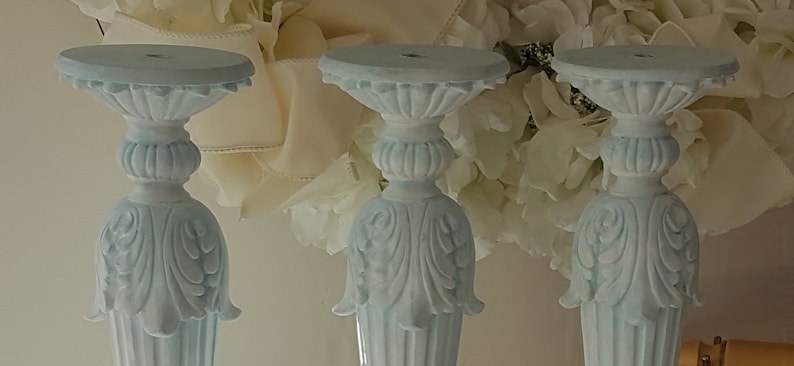 Shabby French Candlestick French Blue Candle Holder French Country Candle Holder Shabby French Candle Holder Nordic French Candle Holder