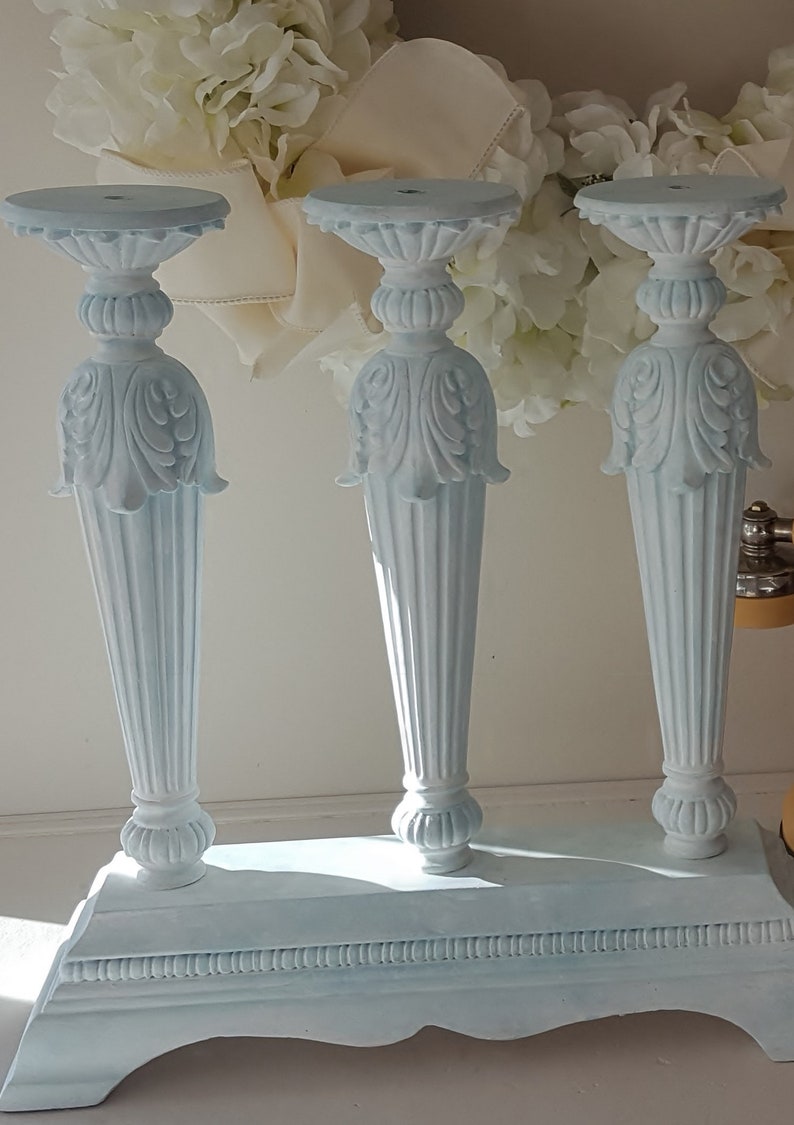 Shabby French Candlestick French Blue Candle Holder French Country Candle Holder Shabby French Candle Holder Nordic French Candle Holder