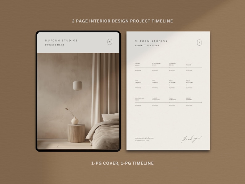 Interior Design Timeline Template | Project Timeline | Client Journey ...