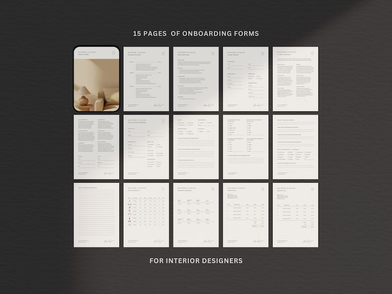 Interior Design Template Bundle | Designer Project Proposal | Client ...