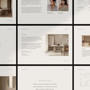 Interior Design Fee Proposal | Project Proposal | Interior Designer Presentation | Canva Template | PPT Presentation | Indesign Template