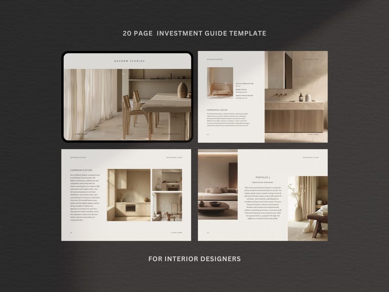 Interior Design Template Bundle | Designer Project Proposal | Client ...