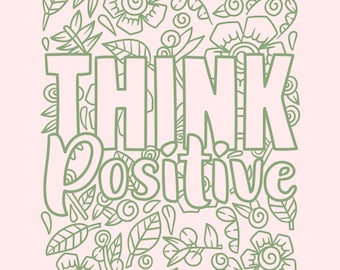 Libro da colorare con affermazioni positive per adulti / 30 pagine consapevoli / PDF stampabile / Download immediato