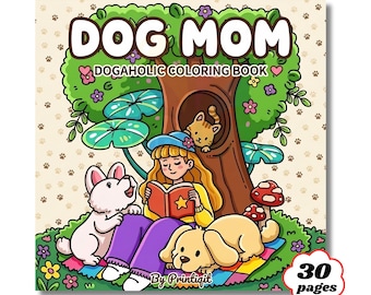 Libro para colorear para amantes de los perros | 30 páginas imprimibles | Descarga instantánea en PDF | Regalo para amantes de los perros | Libro para colorear para adultos