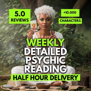 SAME HOUR Weekly Psychic Detailed Reading, Intuitive Guidance for Love, Career, and Relationships, Spiritual Advice, Fast Delivery,
