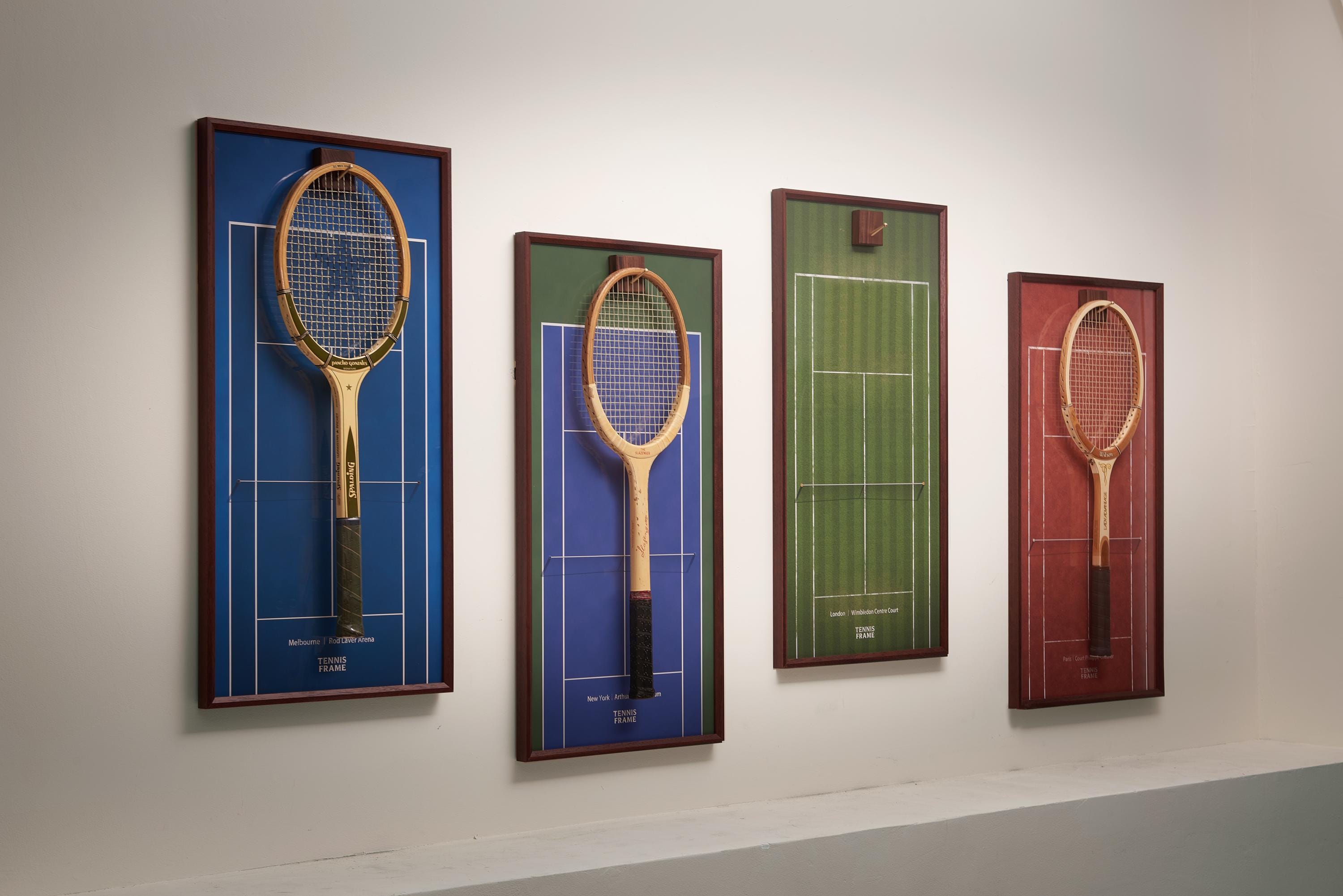 Padel Racket Display Frame Full Grand Slam Racquet Display Set — Tennis Frame - Etsy