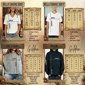 The image is a collage of six images, each depicting a different size and style of a white t-shirt. The images show the t-shirt in various sizes, including small, medium, and large, as well as different styles such as crew neck, crew neck with a drawstring hood, and hoodie. The images also include measurements in inches and centimeters, providing a visual representation of the t-shirt's size and style.