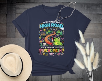 Funny Frog T Shirt, Quirky Graphic Tee with Holding Knife