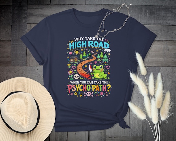Funny Frog T Shirt, Quirky Graphic Tee with Holding Knife