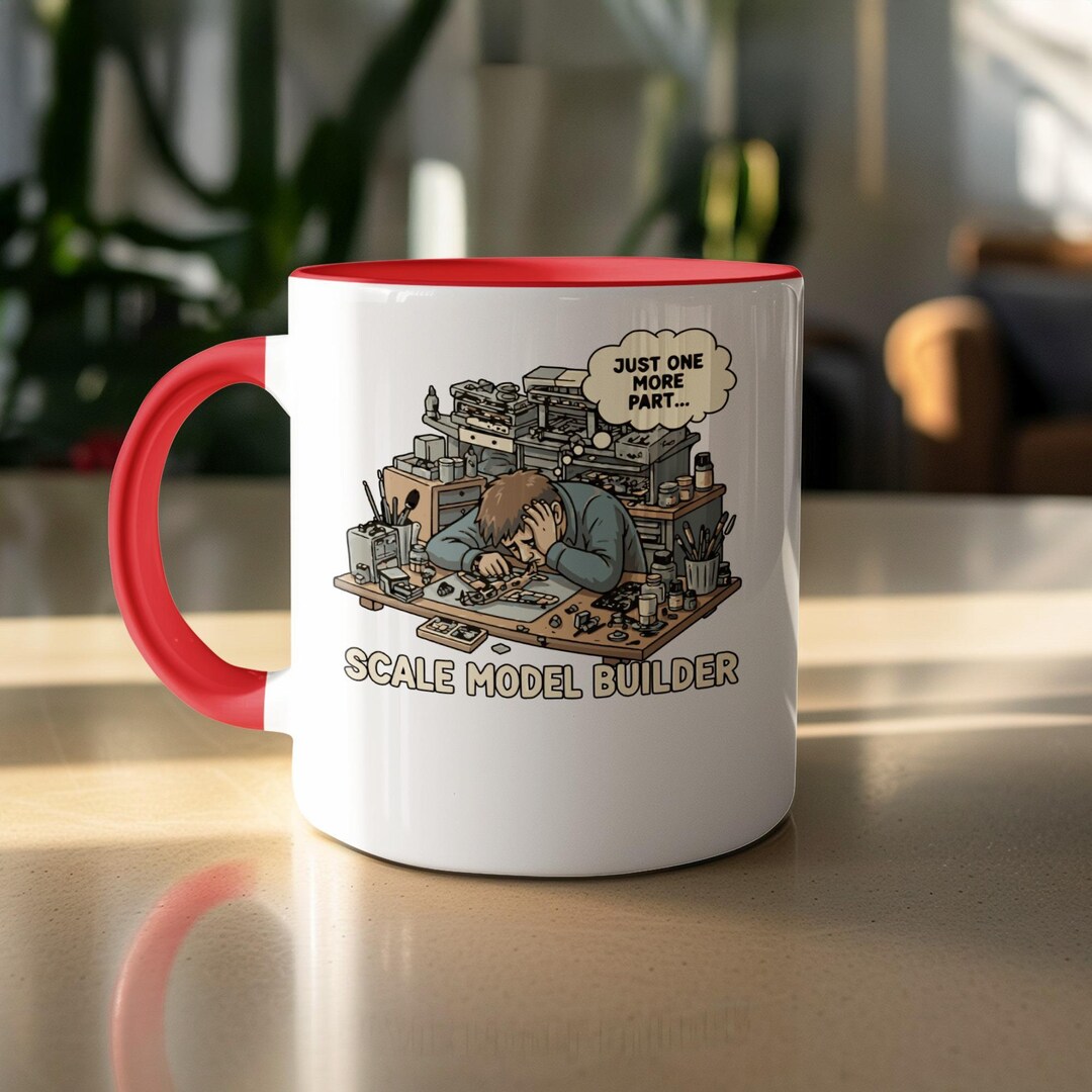 Scale Model Builder Mug, Hobbyist Gift, Modeler Present, Funny Builder ...