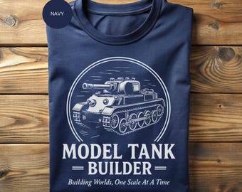 Camiseta para maquetas - Camiseta gráfica para aficionados a la construcción de tanques