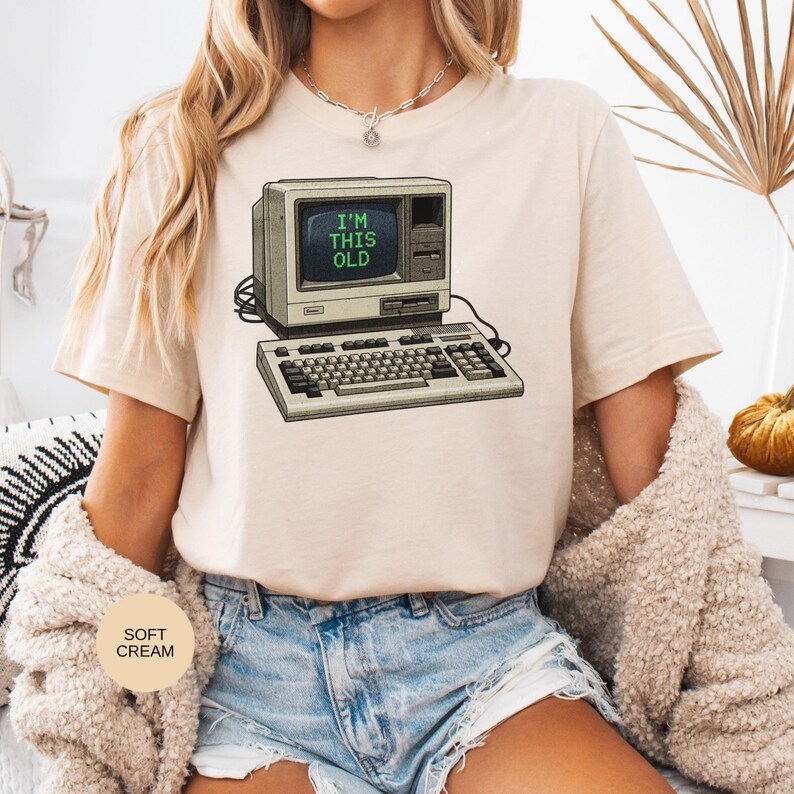Retro Computer Tee: Vintage Tech Design, Funny Geek Culture Shirt ...