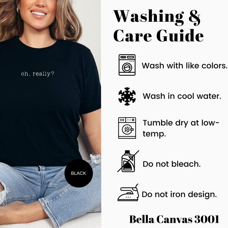 Camiseta con frase sarcástica "Oh Really": humor ingenioso, estilo informal, ajuste cómodo, idea de regalo imagen 10