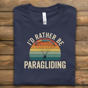 T-shirt Parapente, T-shirt vintage en coton graphique « I'd Rather Be »