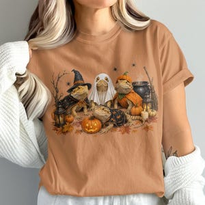 Cottagecore Style Bearded Dragon T-Shirt, Halloween Graphic Design