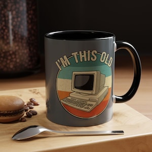 I'm This Old Retro Computer Mug, Funny Geek Mug, Vintage Computing Mug, Old School PC Mug, Programmer Mug, Tech Mug