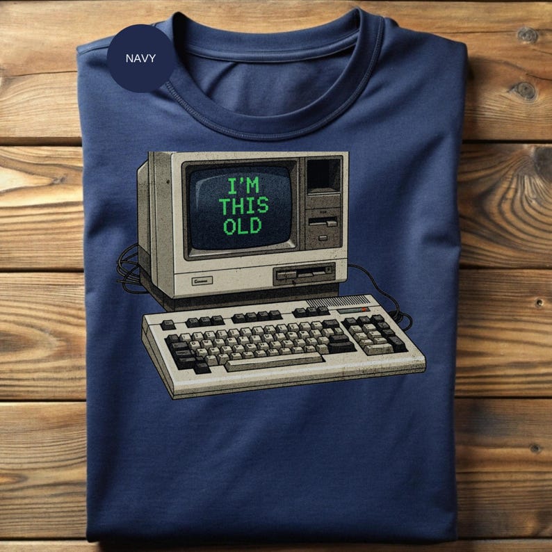 Retro Computer Tee: Vintage Tech Design, Funny Geek Culture Shirt ...