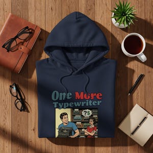 Vintage Typewriter Hoodie, Retro Graphic Hoodie, Unique Gift Idea, Men's and Women's Casual Hoodie, Fun Typwriter Design
