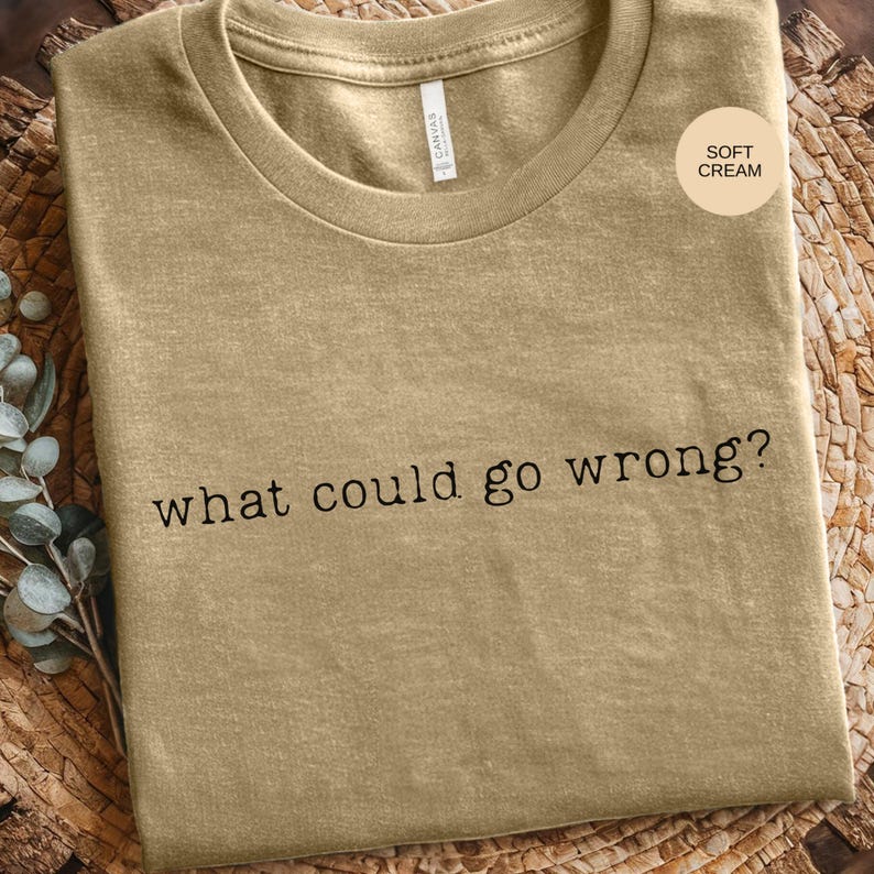 What Could Go Wrong Sarcastic Tee: Maroon Graphic Shirt, Vintage Washed Humor | Soft Fabric, Relaxed Fit, Express Yourself image 2