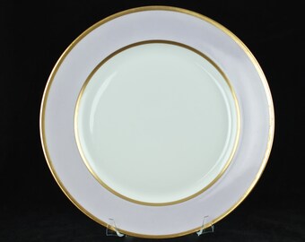 Antique Bauscher Weiden Gilded Porcelain Plate Retailed by Wilhelm & Decsenyi