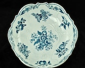 Antique Dr. Wall First Period Worcester Porcelain Pinecone Pattern Salad or Junket Bowl