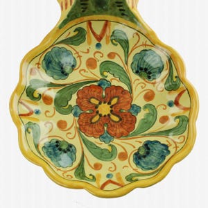 Vintage Italian Hand Painted Majolica Double Serving Tray With Loop ...