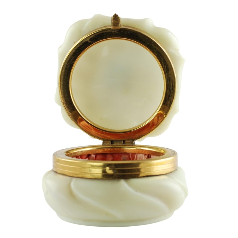 Antique Wave Crest Helmschmied Swirl Pattern Hand Painted Dresser Box C ...