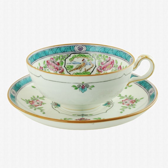 MINTON - STANDARD CHINA英国製シノワズリ ジャポニズム SPRINGTIME Antique Mintons Japonica Bird and Flower Motif Bone China