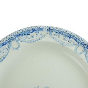 Large Antique Wedgwood Pearlware Robert Adam Neoclassical Style 16.5" Oval Platter Peace Doves and Crossed Flaming Torch and Quiver Motif image 4