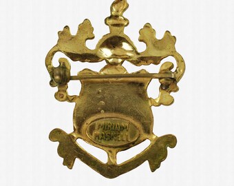 【レビューで送料無料】 Heraldic Haskell Miriam Signed Vintage Brooch Russian in Pin アクセサリー