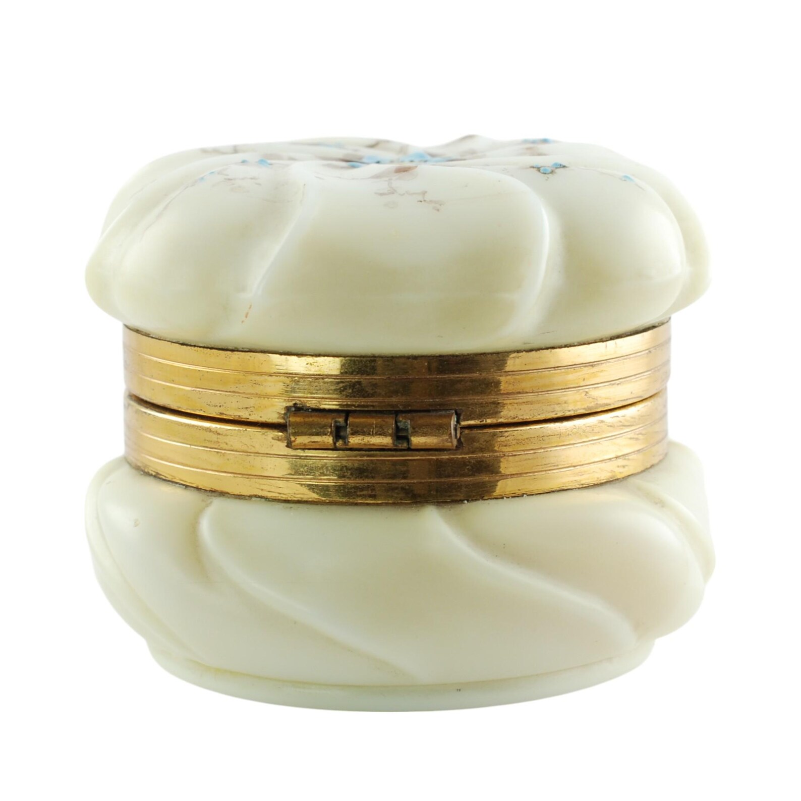 Antique Wave Crest Helmschmied Swirl Pattern Hand Painted Dresser Box C ...