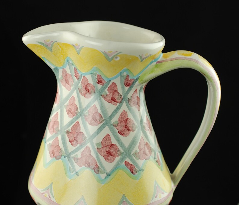 Vintage Mackenzie Childs Hand Painted Rose Cottage Pattern Etsy