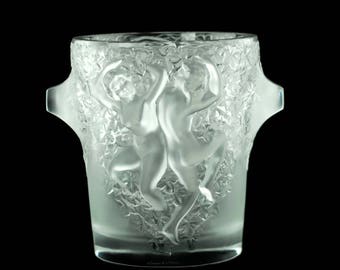 Vintage Lalique Crystal Ganymede Champagne Cooler Ice Bucket