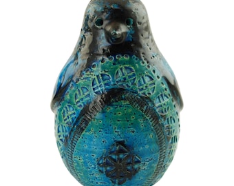 MCM Bitossi Blue Penguin Money Box: Italian Rimini Pottery - Etsy
