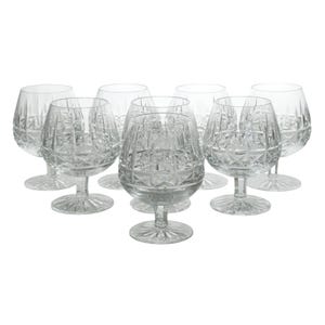 Vintage Waterford Irish Crystal Lismore Brandy Snifters, Set of 8